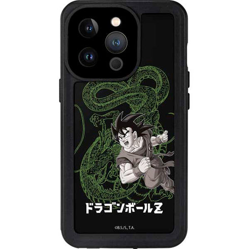 Dragon Ball Z Goku and Shenron iPhone 15 Pro Waterproof Case